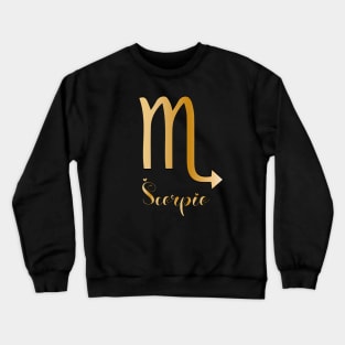 Scorpio Zodiac Sign golden Crewneck Sweatshirt